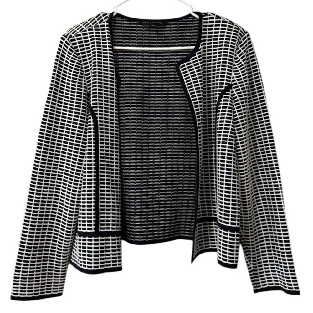 Ming Wang Women Size PL Petite Large Open Front Lightweight Acrylic Professional